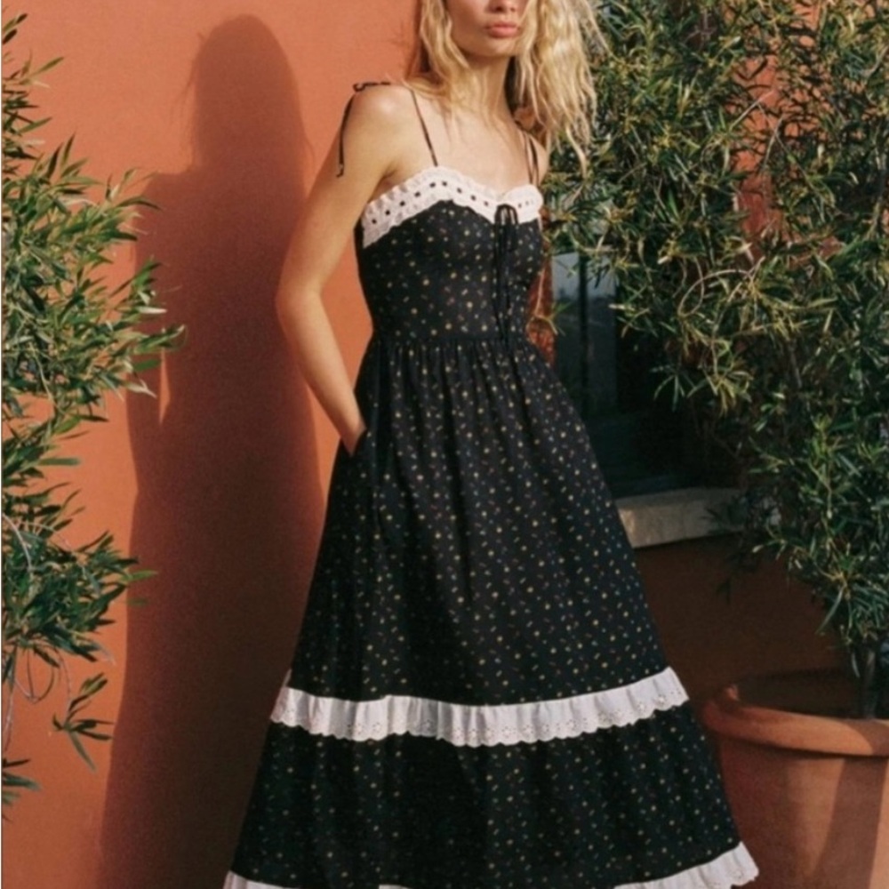 Christy Dawn Emma Dress in Black Aster Garden